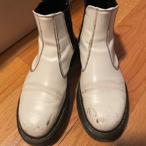 Dr. Martens Platform Chelsea Boot White Size 8 Used